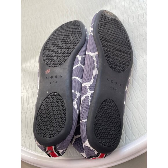 Nodo Knit Flats Giraffe Print Ballet Flats Shoes SlipOn Womens Size 8 Blue Gray - Picture 6 of 6